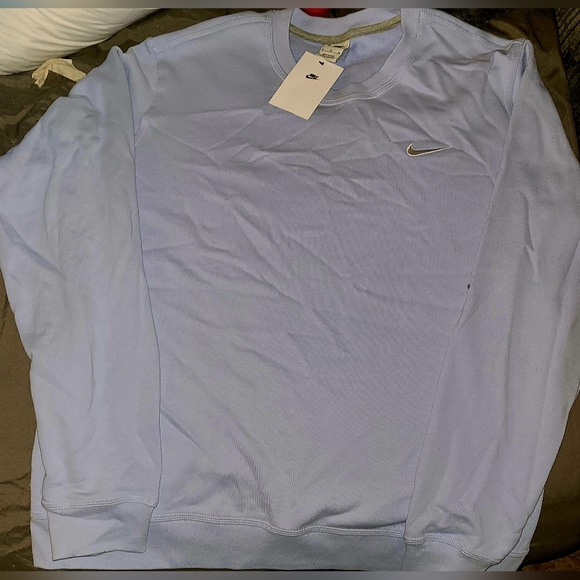 Nike Men's French Terry Fleece Blue Sweatshirt XL NEW - Picture 1 of 2
